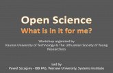 Open Science workshop at Kaunas University of Technology