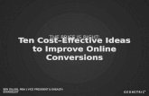 Ten Cost–Effective Ideas to Improve Online Conversions