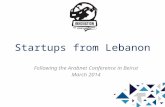 Innovation is everywhere - Startups from Lebanon (2014)