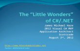 C#/.NET Little Wonders