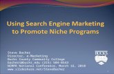 Using Search Engine Marketing to Promote Niche Community College Programs