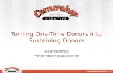 Turning one-time Donors into Sustaining Donors