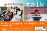 Intro To Blogging For Nonprofits And Libraries