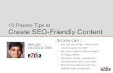 10 Tips to SEO friendly Content_eZdia_Sears Presentation - IRCE  2014