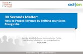 30 Seconds that Matter: How to Propel Revenue by Shifting Your Sales Energy Use