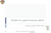 Guide to a good investor pitch
