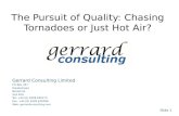 'The Pursuit Of Quality: Chasing Tornadoes Or Just Hot Air?' by Paul Gerrard