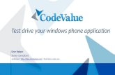 Test drive your windows phone application