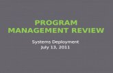 Program management review presentation