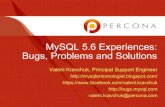 Mysql 56-experiences-bugs-solutions-50mins