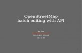 Oepn Street Map Batch edting via API