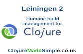 Leiningen 2 - Humane build management for Clojure