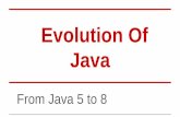 Evolution of Java, from Java 5 to 8