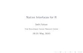 Native interfaces for R