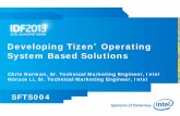 Developing Tizen Operating System Based Solutions - IDF2013 Beijing