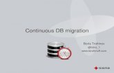 Continuous DB migration based on carbon5 framework