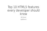 Top 10 HTML5 features