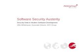 NCC Group - Software Security Austerity - Software security debt in modern software development
