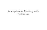 Acceptance Testing With Selenium