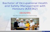 Bachelor of Occupational Safety and Health Management
