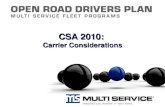 CSA 2010  Carrier Considerations
