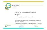 The Europeana Newspapers Presentation - Cyberspace 2012