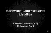 Software Contract and Liability