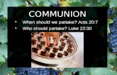 Communion when who