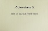 Colossians 3 Holiness
