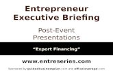 Entrepreneur Executive Briefing | export financing