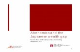 Public Lecture Presentation Slide (11.29.2013) Naomi Fink: Abenomics and the Japanese Wealth Gap