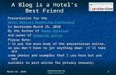 A Blog Is A Hotelier’s Best Friend