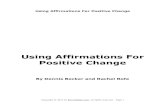 Using affirmations for positive change