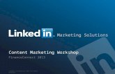 Content Marketing Workshop - FinanceConnect:13