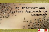 J.M. Díaz Nafría: An informational systems approach to security