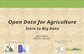 Data Products & Problems in Agriculture