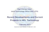 Recent Developments and Current Projects in HEL Technology: Harro Ackermann - HEL-JTO