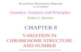 Variation in chromosome structure and number  chapter 8