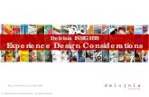 Delvinia Insights Experience Design Considerations