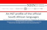 An HLT profile of the official South African languages