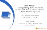 Case Study:  Integrating Data Harmony Terms and the eJournalPress Peer Review System