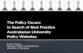 The Policy Oscars: In Search of Best Practice Australasian Policy Websites