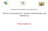Innovations for sustainability and resilience in aquatic systems