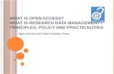Open Access and Research Data Management