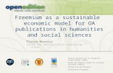 Freemium as a sustainable economic model for open access publications in humanities ans social sciences
