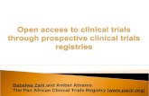 Open access to clinical trials through prospective clinical trials registries