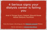 Four Serious Signs Your Dialysis Center is Failing You