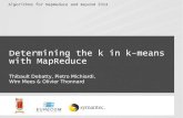 Determining the k in k-means with MapReduce