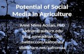 Social media potential for agriculture