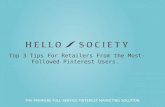Top 3 Tips For Retailers From the Most Followed Pinterest Users